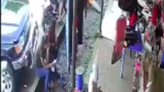 Car smashes into the back and kills two women sitting down having a chat in Nicaragua