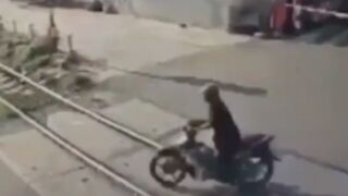 Man gets swept by a train in Vietnam