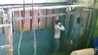 Man gets his head pulled back and crushed in an elevator accident in India