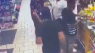 Man shot inside a gas station and then pistol whipped while dying on the ground