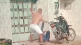 Man beats his ex partner with a motorcycle helmet before leaving