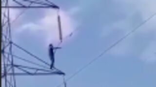 Man climbs a transmission tower and gets electrocuted to death in Nakuru, Kenya