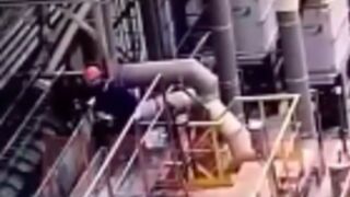 Man gets twisted up in work machinery at a gold mining factory in Russia