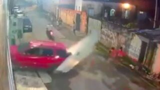 Fuck: Children crushed against a wall by reversing car