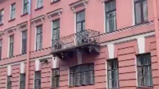 Couple fall from a balcony during an argument