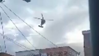 Police in shoot members of the public from a helicopter during the Colombia riots