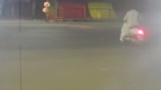 Man gets destroyed by a speeding car in India