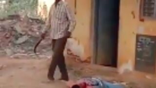 Drunk man gets hacked with a sickle in India