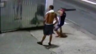 Man beaten with a wooden plank outside a club in Brazil