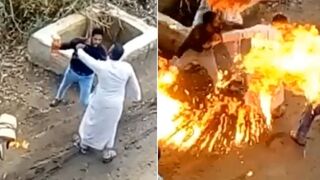 Man set on fire in neighbourly dispute over the use of an oven in India