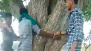 Man blindfolded and beaten with sticks in India