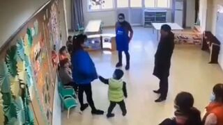 Man punches a young child in the face at school