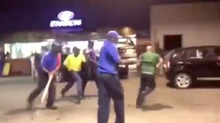 White man beaten with bats and chased out of a gas station in Kenya