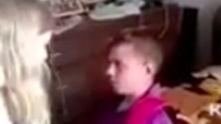 Girl beats up her younger brother in Russia