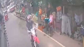 Man crashes into the back of a van in a Motorcycle accident