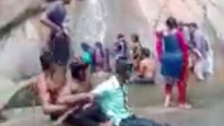 Woman dies after getting hit by 3 people sliding down a waterfall