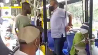 Man gets beat up on the bus for calling another passenger the N word