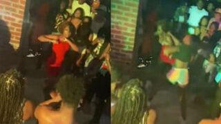 Two girls get into a punch up at a nightclub