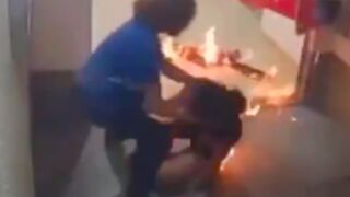 Model set on fire during argument with roommate in Brazil