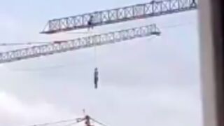 Man found hanging from a Crane in Brazil