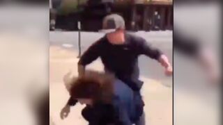 Man gets beat up for being racist towards two teens