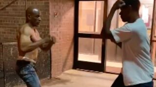 Man gets into a fight with a old head and gets beat up! ????‍♂️