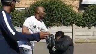 Woman's Son and grandson beat up a guy that broke into her house!