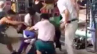 Nigerian man gets beat up for refusing to leave the food market in China!