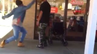 Man asks for a fight but ends up getting knocked out bad!