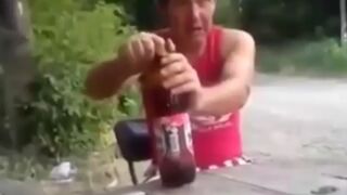 Man gets bricked while drinking with friends!