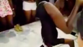 Young girls breaks her neck dancing!