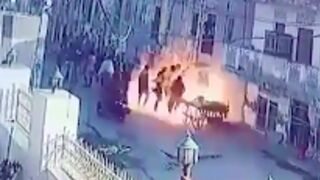 Gas explosion wipes out members of the public in india!