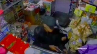 Armed robber shot dead by store clerk!