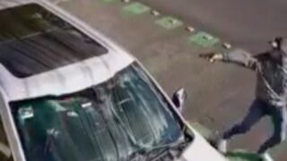 Man gets snuck up on and shot whilst sitting inside his car!