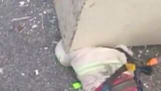 Worker crushed by a heavy utility pole!