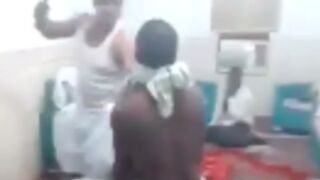 Man gets tied to a chair with his mouth blocked and brutally beaten with pole!