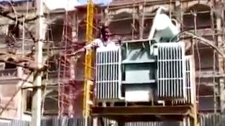 Man smiles at friends and family before touching a transformer and getting electrocuted to death!