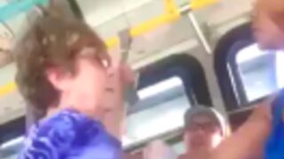 Old woman pays the price for spitting in another womans face!