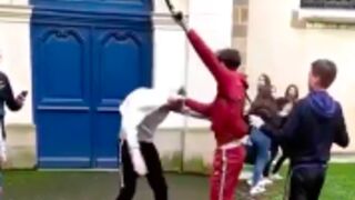 Teen fires his handgun into the air to separate a fight!