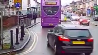 Several human beings get crushed by a dangerous driver!