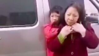 Young boy beats his mom up in China! ????‍♂️