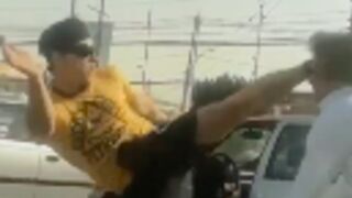 Man receives a brutal kick to the head after a road rage dispute! ????