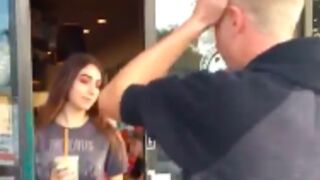 Oops: Guy compliments another guys girl in front of him and then this happened...