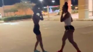 Two chicks start fighting over a man!