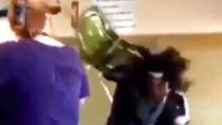 Male Student Hits A Female Student On The Head With A Chair & It Doesn't Stop There!