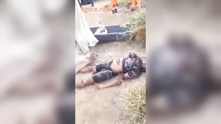 Brazilian Gang War- Cleaning up dismembered man's body​