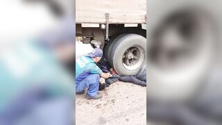 Two Brazilian women were crushed by a truck