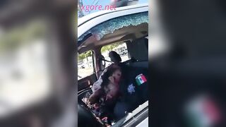 Two Mexican police officers were shot to pieces