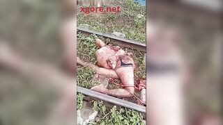 The man was cut to pieces by the train