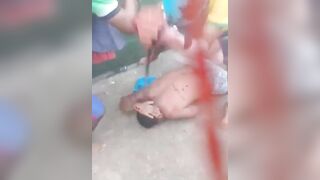 A man was brutally stabbed